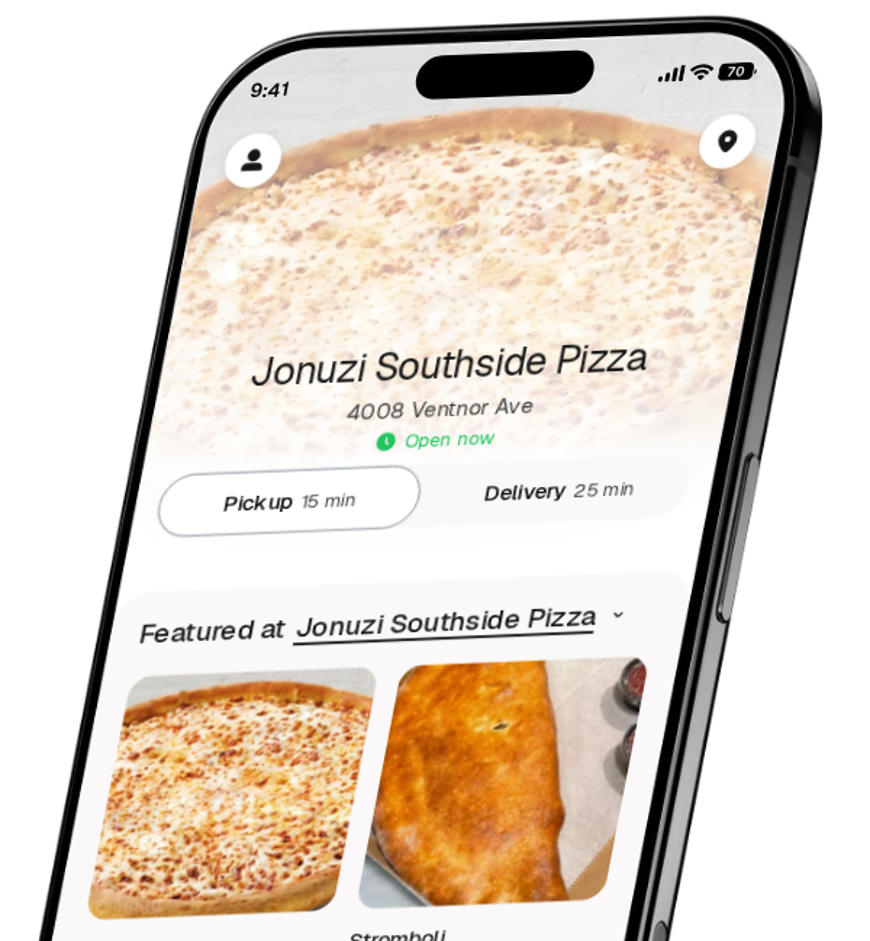 Jonuzi Southside Pizza app preview