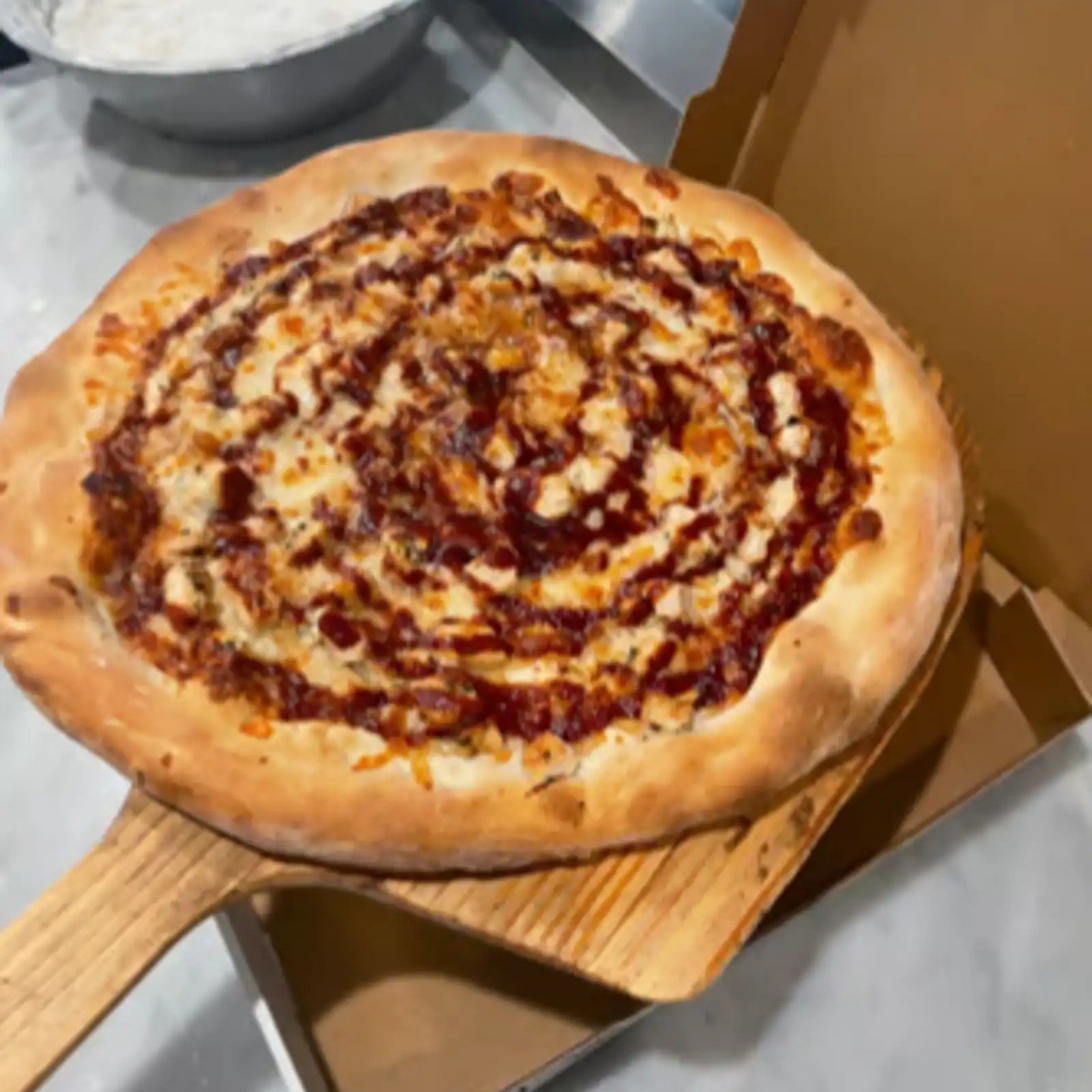 BBQ Chicken Pizza.